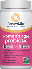 Renew Life delayed-release capsules preserved in stay-fresh bottle for gut health.
