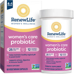 Renew Life Women's Wellness bottle for daily probiotic support.