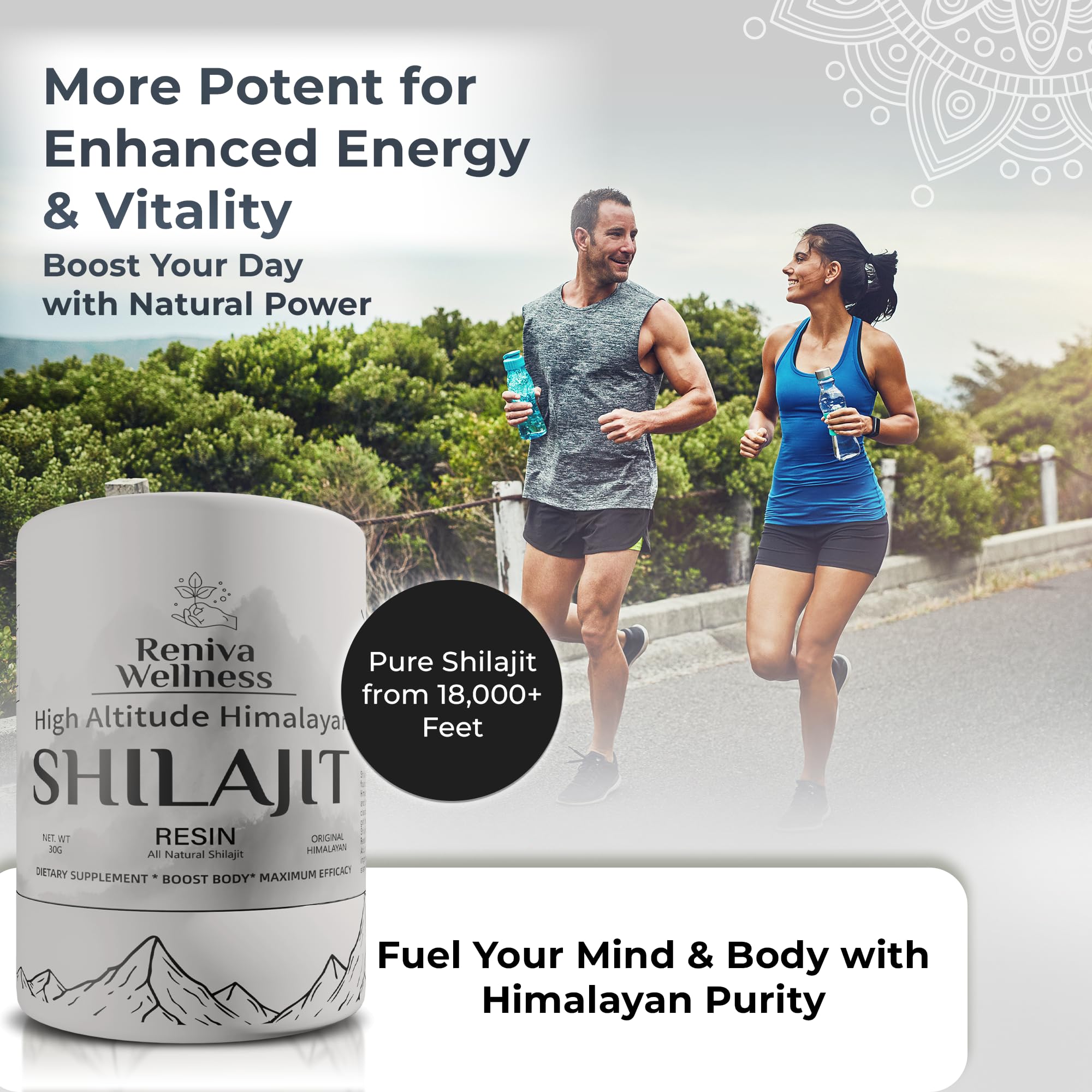 Pouring Reniva Shilajit Resin shows easy dosing for sustained energy and focus.