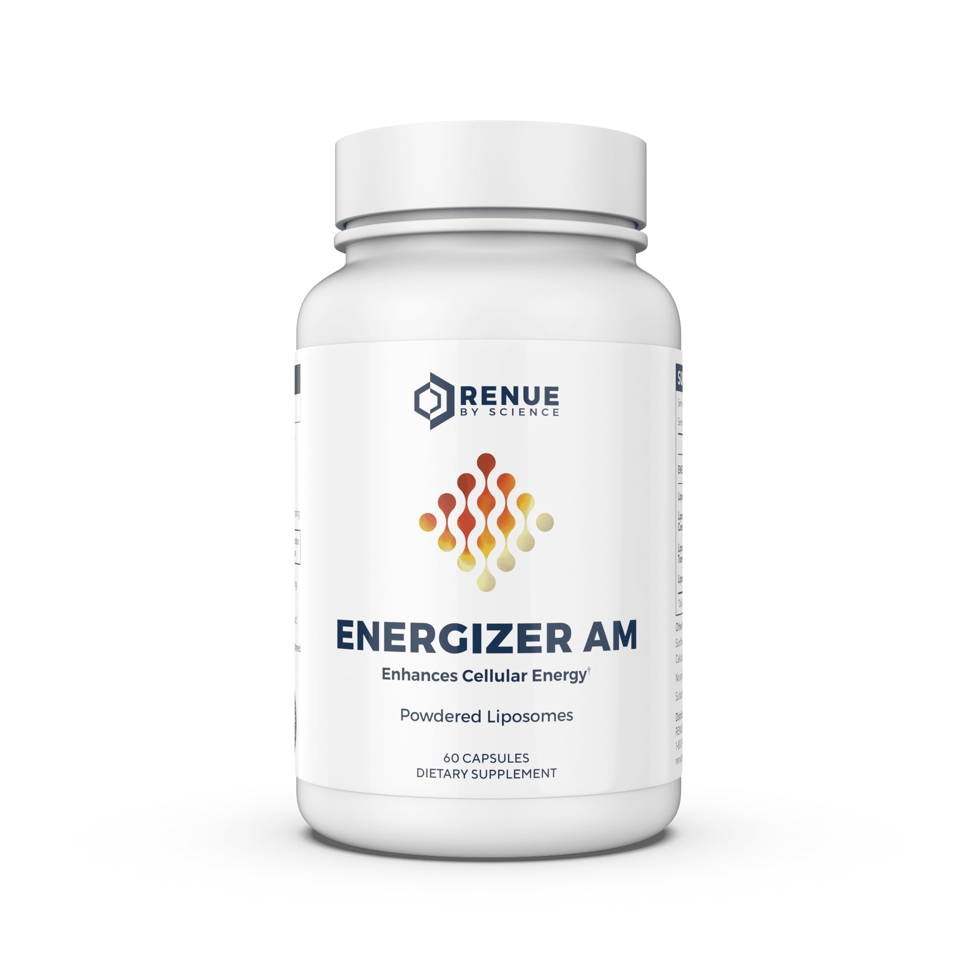 Renue By Science Energizer AM bottle with capsules for daily energy support.