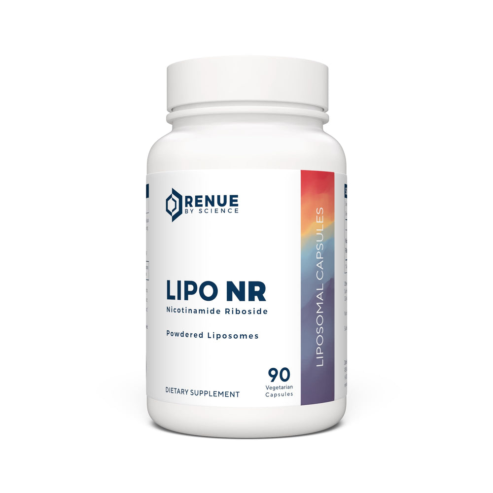 Renue By Science liposomal NR bottle showing advanced delivery for absorption