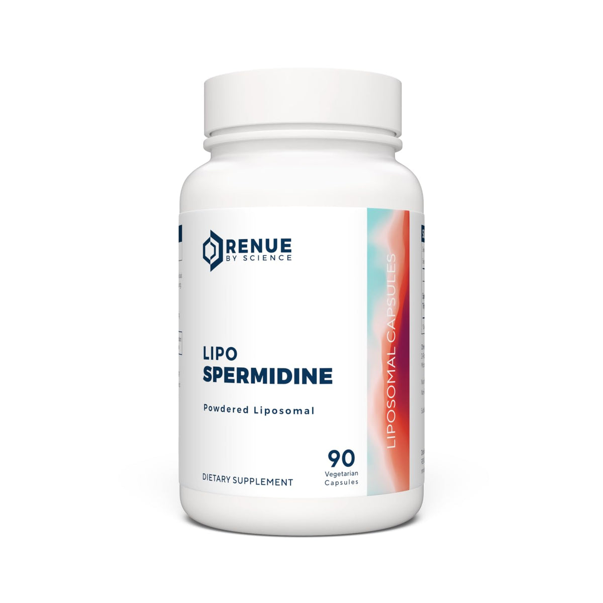 Renue By Science liposomal spermidine bottle pour showing easy dosing for daily use.