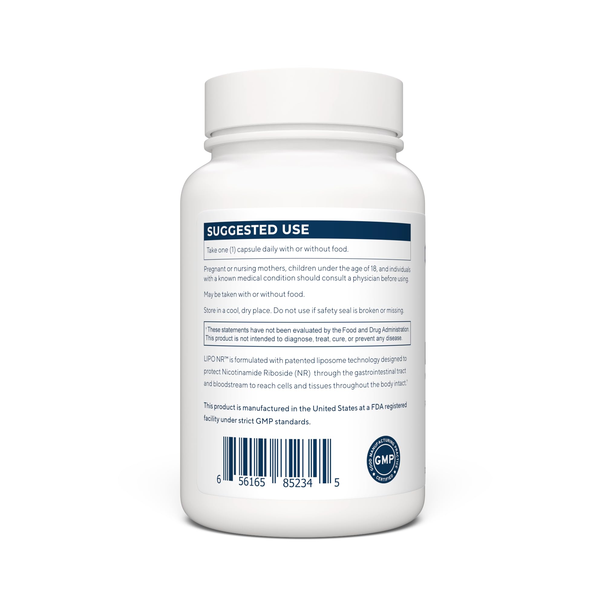 Renue By Science nicotinamide riboside capsules arranged for daily use
