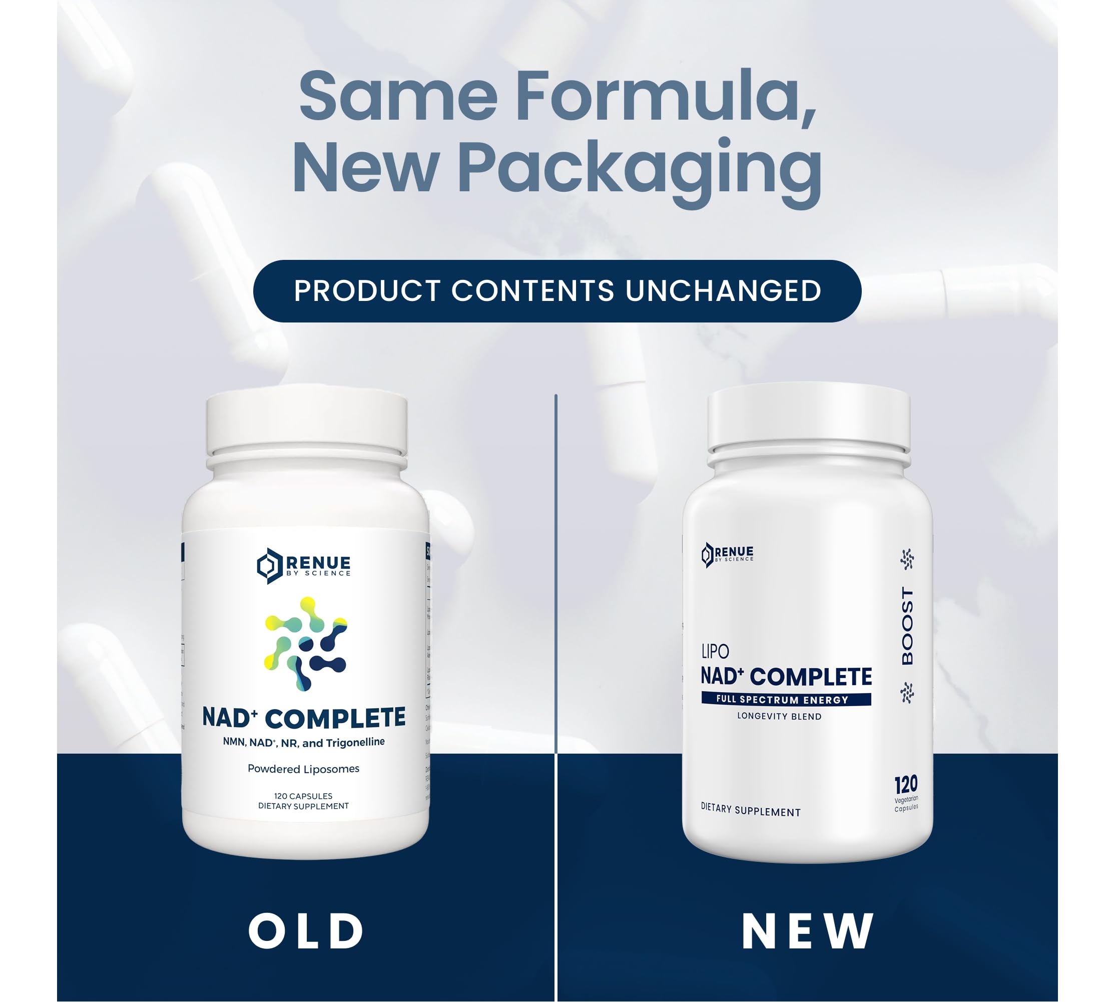 Renue By Science facility image emphasizing GMP compliance and testing for quality