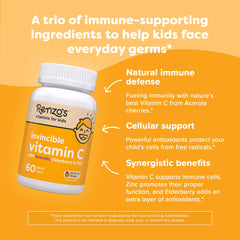 Renzo's dissolvable kids vitamins orange flavor, melts in mouth for easy consumption.