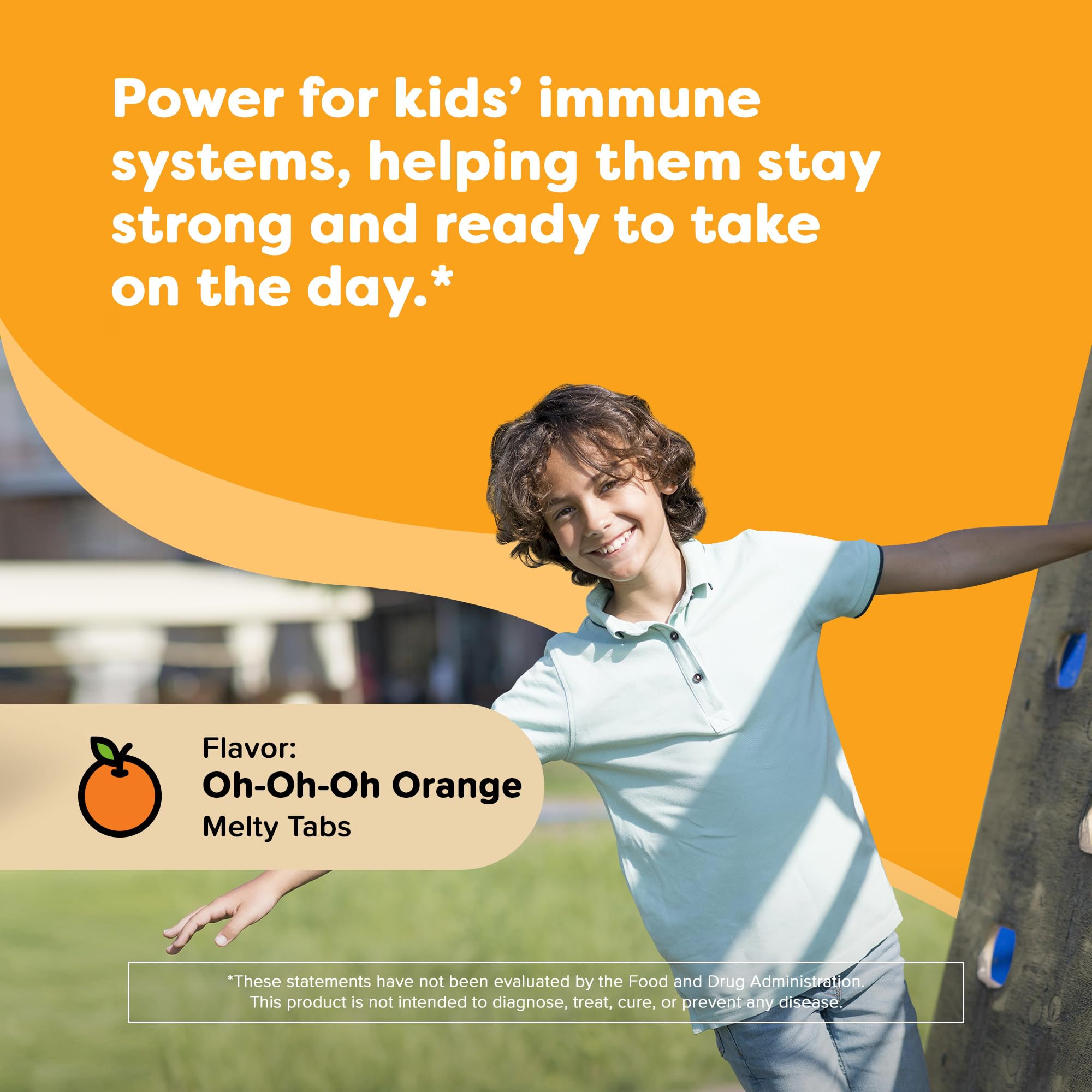 Renzo's elderberry-zinc kids tablets, dissolvable for on-the-go immune support.