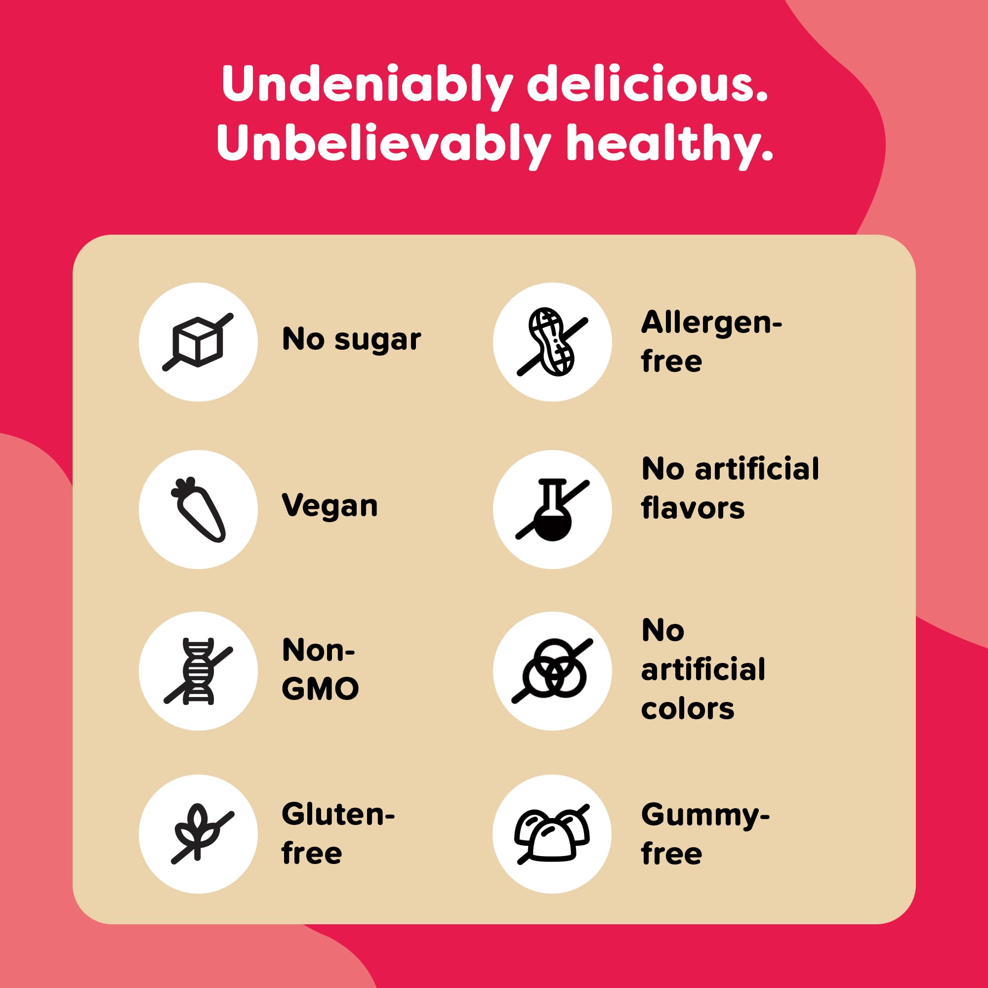 Vegan, non-GMO, sugar-free Renzo's formula in bright orange packaging