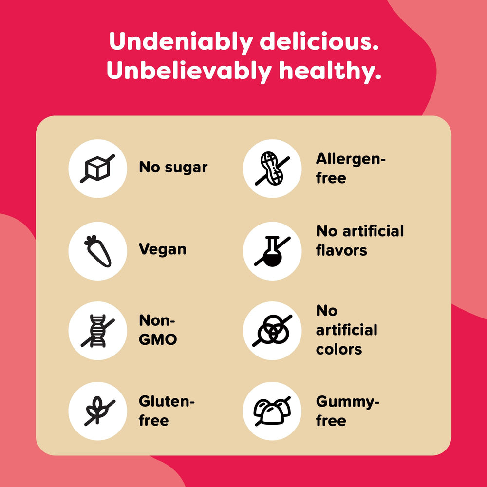 Vegan, non-GMO, sugar-free Renzo's formula in bright orange packaging