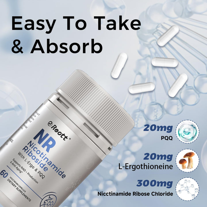 REOTT NR ergothioneine ingredient detail suggesting antioxidant protection.