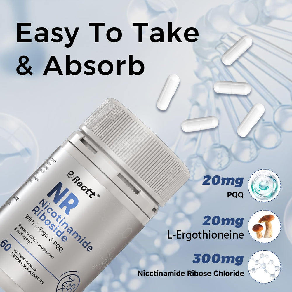REOTT NR ergothioneine ingredient detail suggesting antioxidant protection.