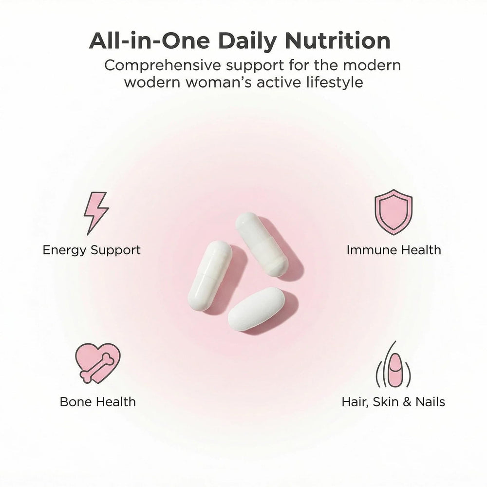 REOTT Women's Daily Vitamin Packs individual packets for on-the-go wellness.