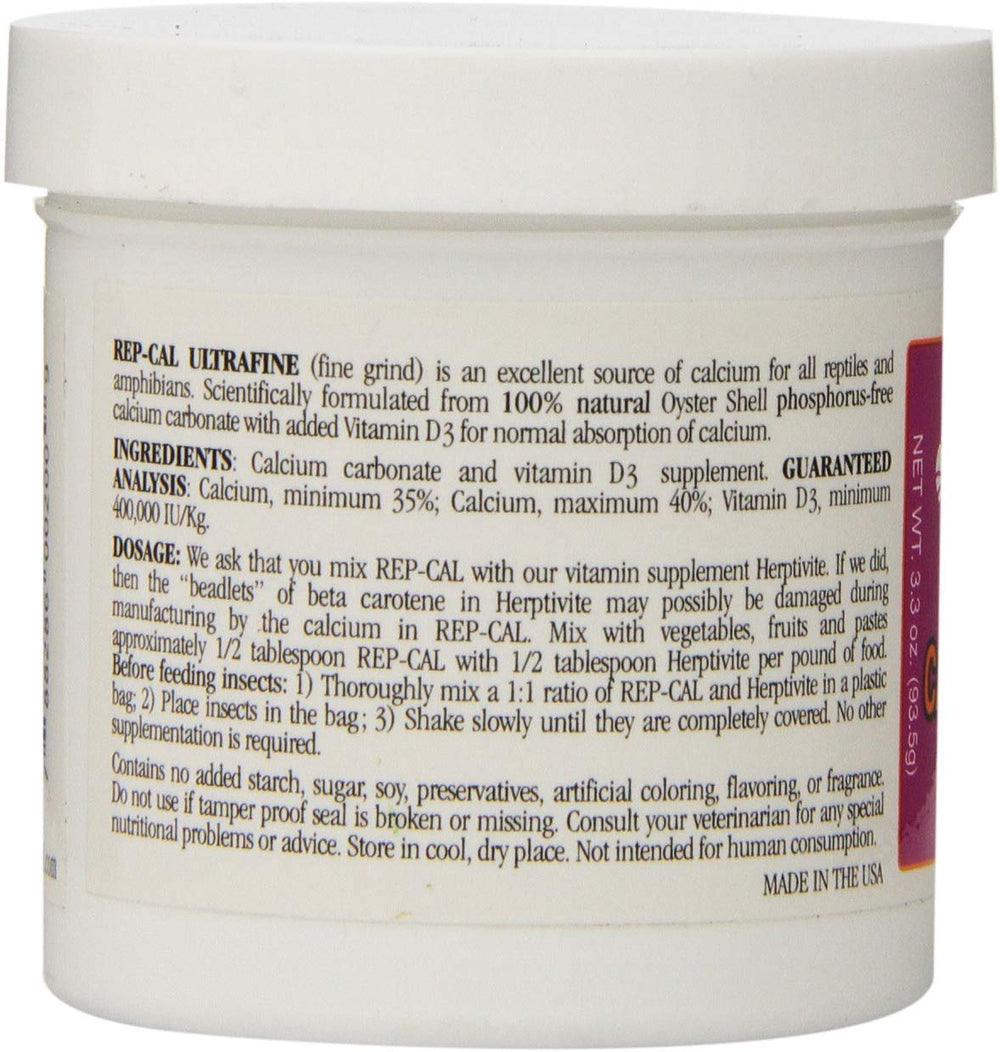 Rep-Cal ultrafine calcium powder dusting on food ensures even coverage