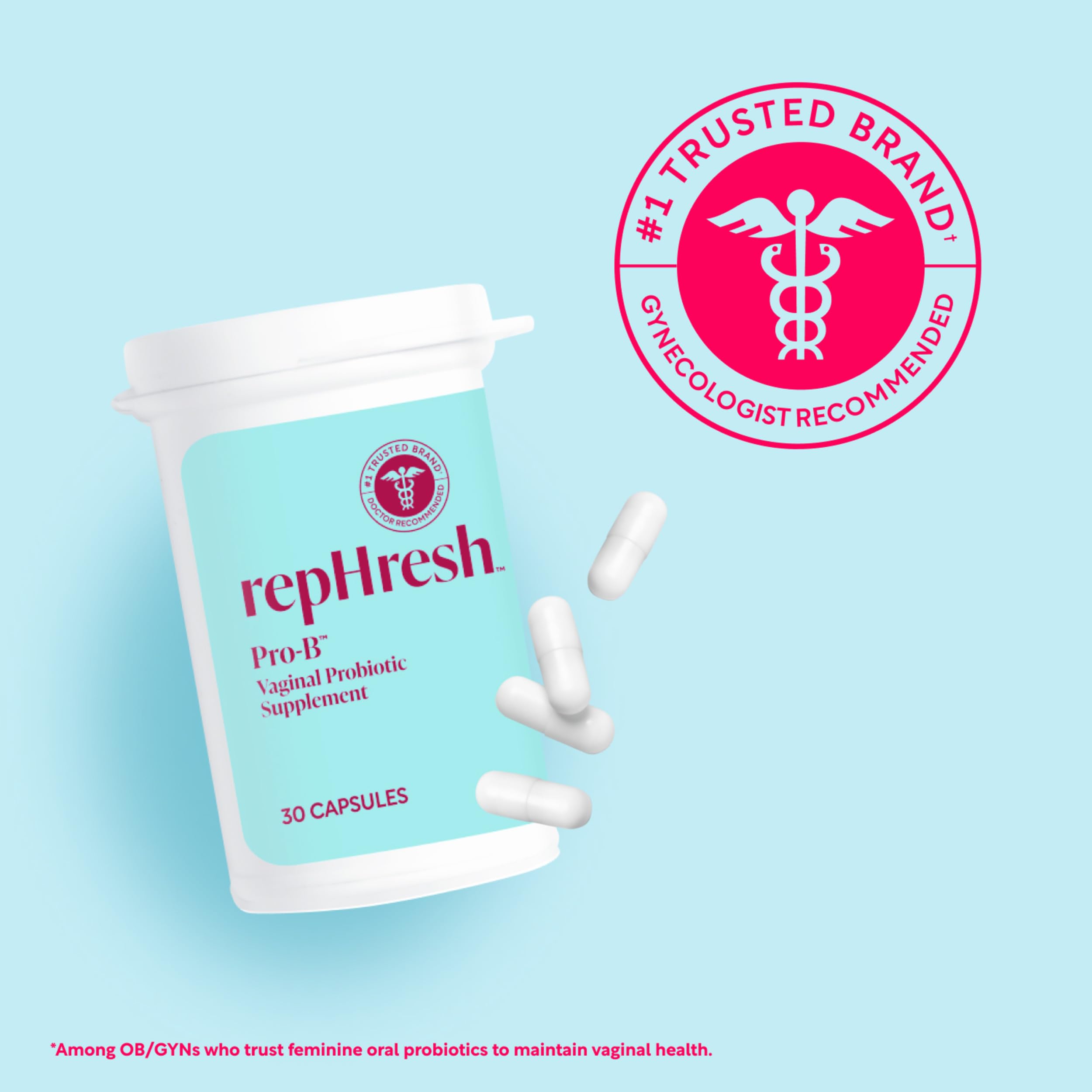 Rephresh Pf RepHresh Pro-B: Probiótico femenino de 5 mil millones CFU, cápsula dia ...