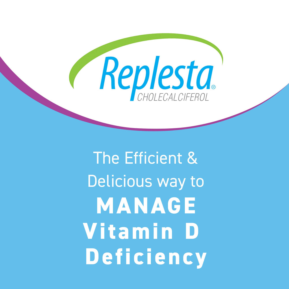 Replesta weekly D3 dose chewable wafer for easy vitamin supplementation.