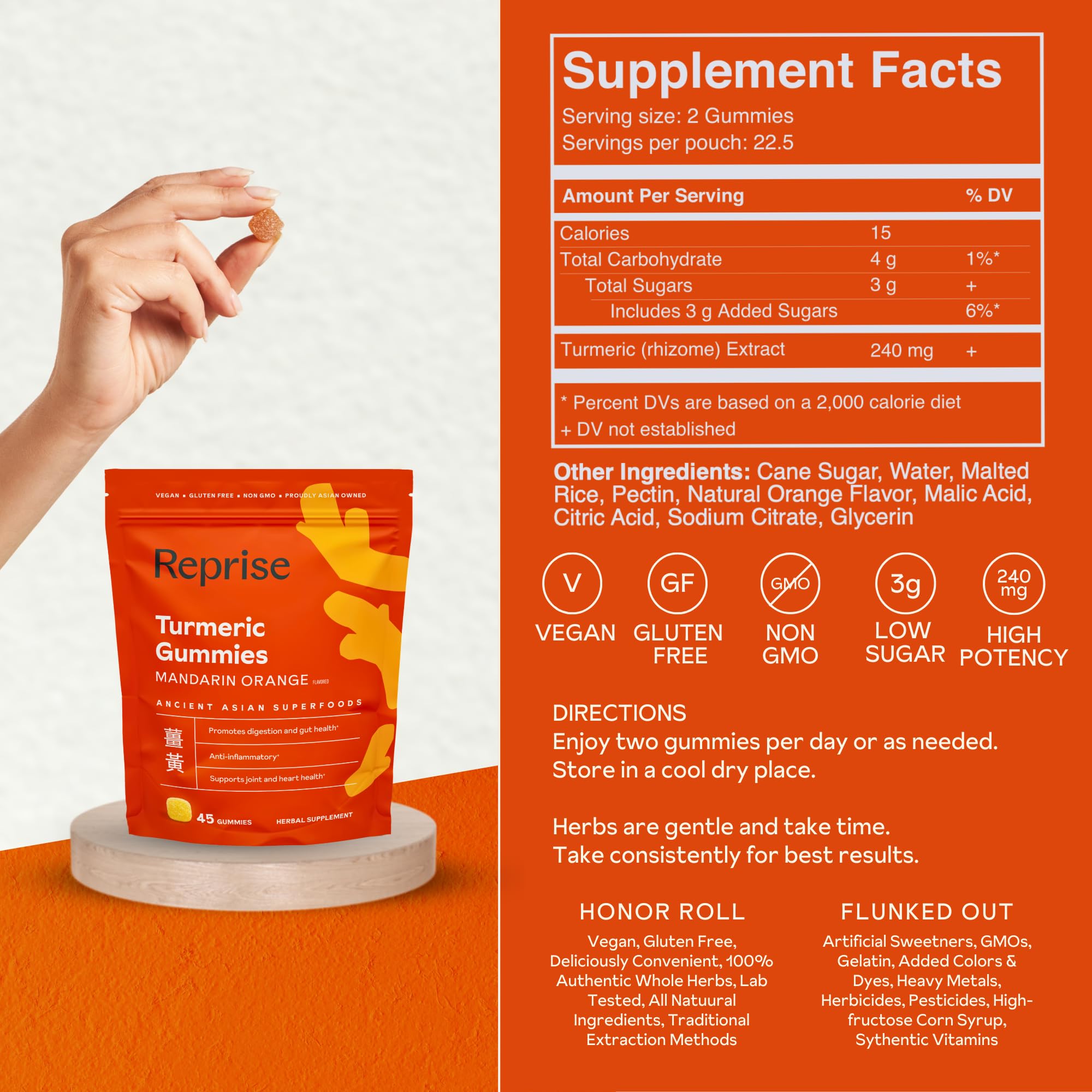 Reprise Turmeric Gummies daily-use serving idea