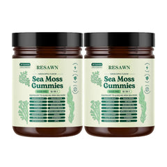 RESAWN Sea Moss Gummies pack shot highlights convenient daily wellness.