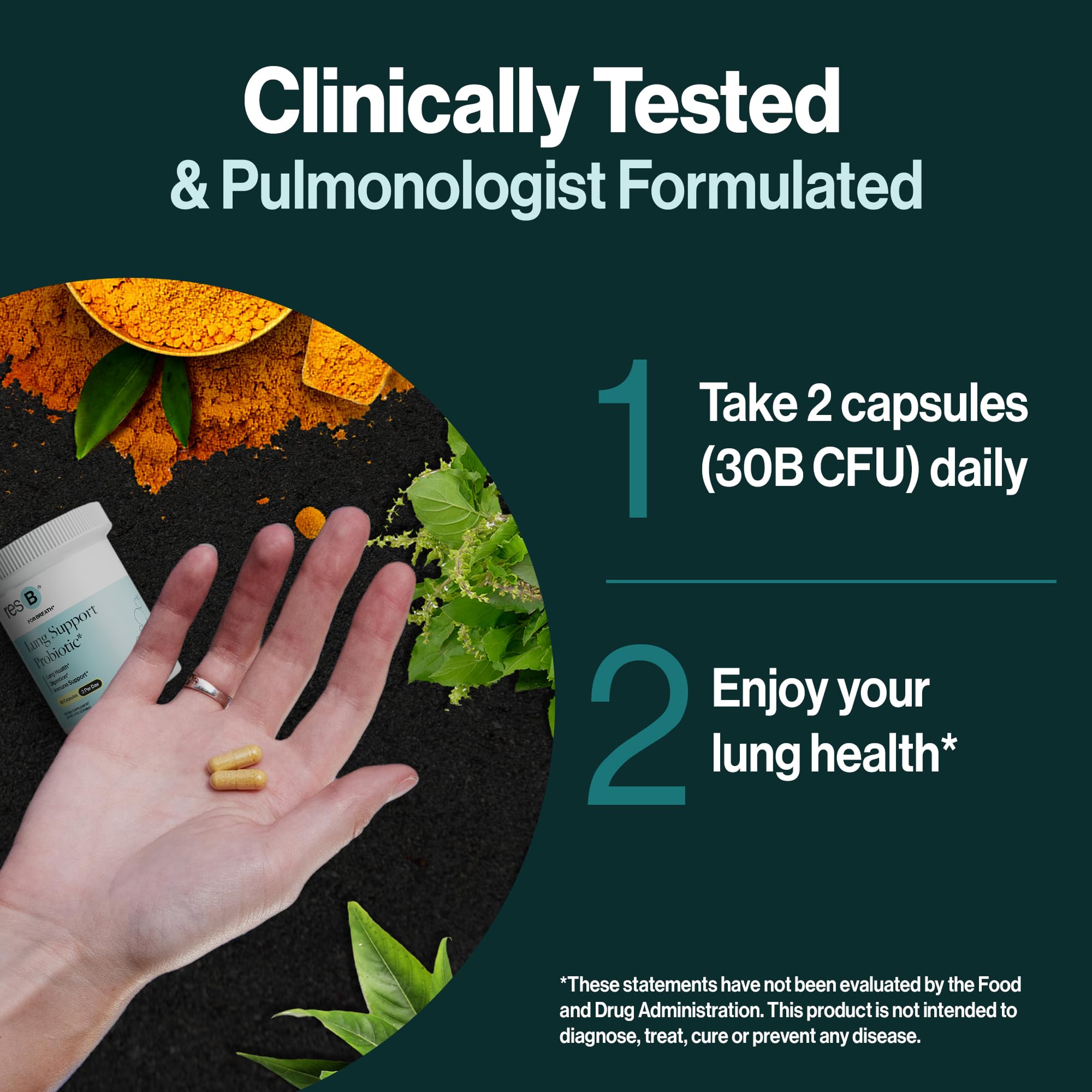 ResBiotic resB easy-to-swallow capsules simplify daily use