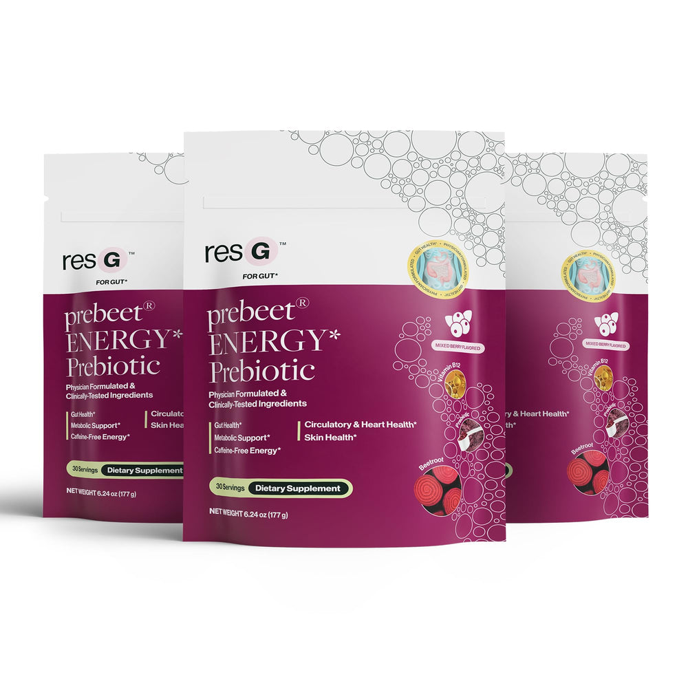 ResBiotic resG prebeet bottle pour for easy daily prebiotic use.