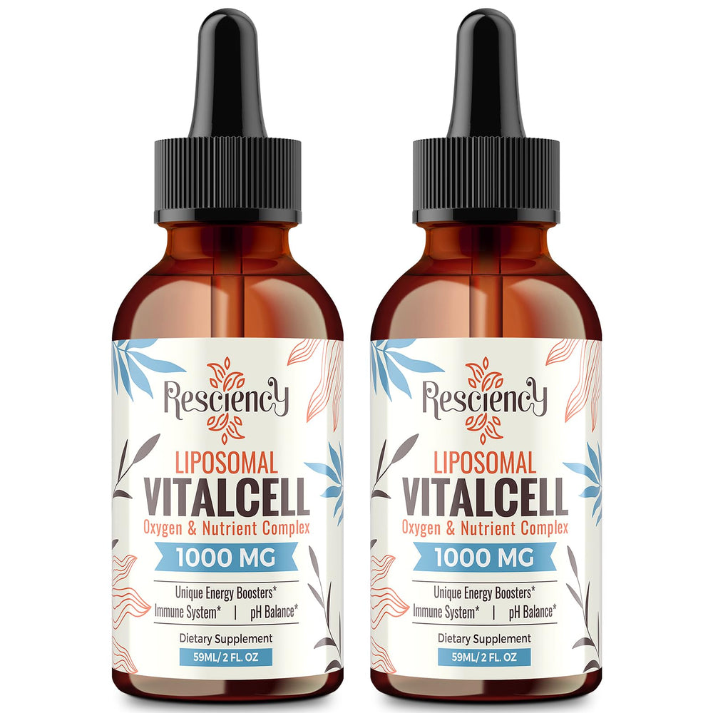 Resciency 13-in-1 liquid oxygen bottle-pour for easy daily dosing.