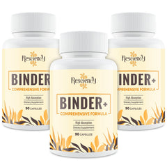 Resciency Detox Binder capsules with activated charcoal for daily wellness support