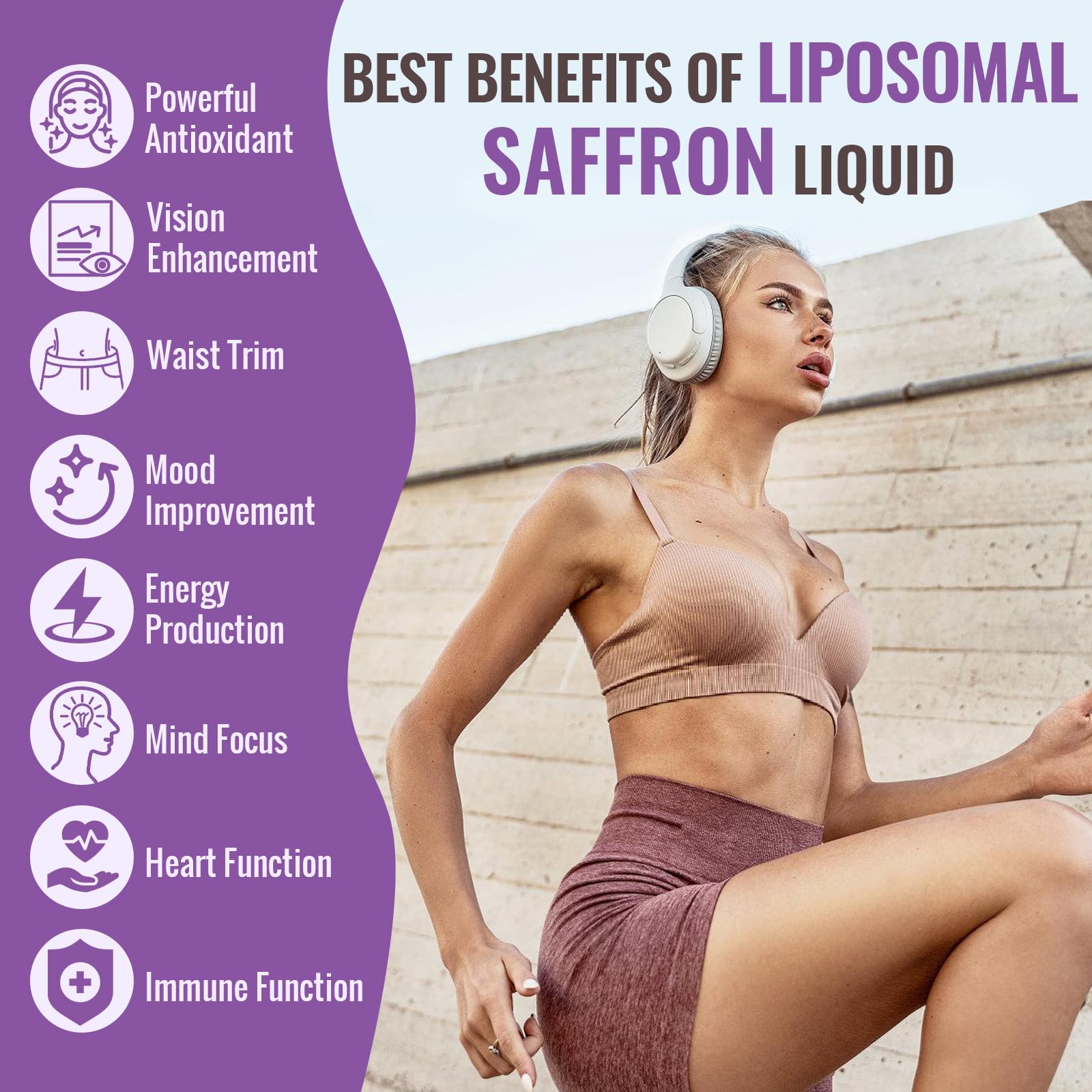 Resciency liposomal saffron drops ingredients chart for transparency