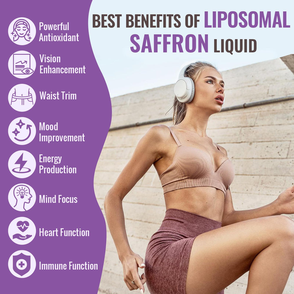 Resciency liposomal saffron drops ingredients chart for transparency