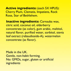 RESCUE Bach Pastilles packaging close-up highlighting watermelon flavor and original remedy blend.