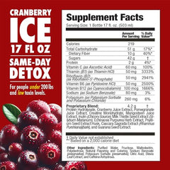 Rescue Detox ICE Cranberry being poured for immediate use