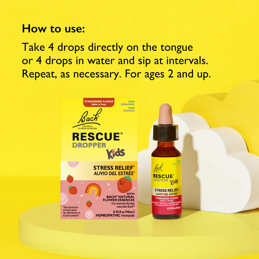 RESCUE Kids Dropper on countertop for convenient daily routine