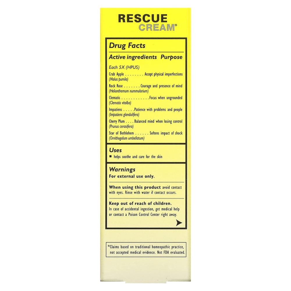 RESCUE Original Flower Remedies cream packaging and label design