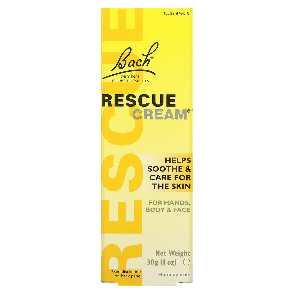 RESCUE cream texture close-up shows smooth, nourishing formula for skin comfort