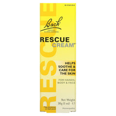 RESCUE cream texture close-up shows smooth, nourishing formula for skin comfort
