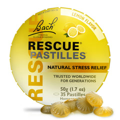 Pastillas RESCUE Limón, empaque práctico para estrés diario