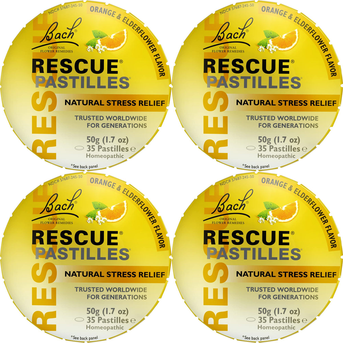 RESCUE Bach Pastilles packaging for natural stress relief.