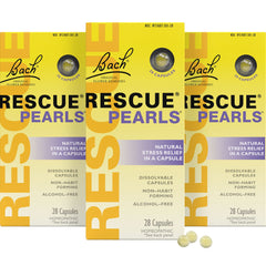 RESCUE Pearls orange vanilla bottle for quick stress support.