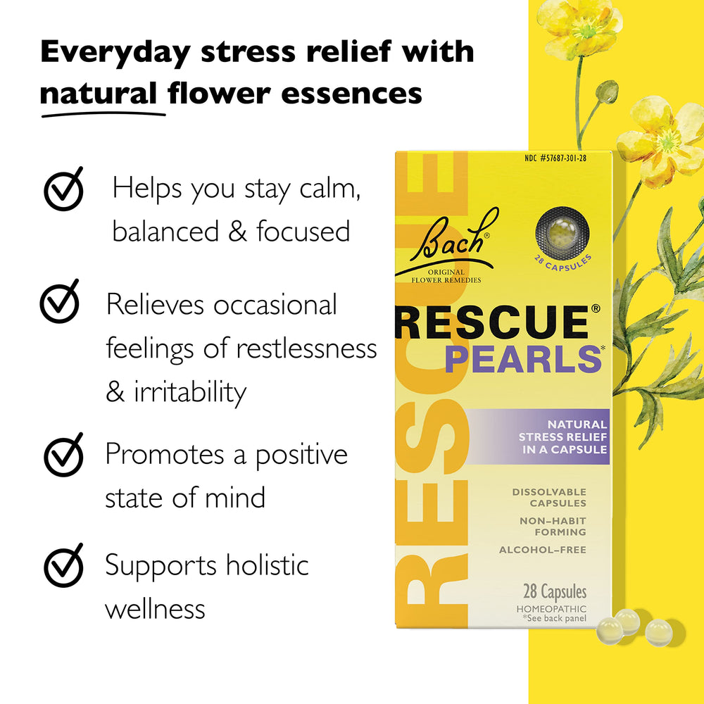 RESCUE Pearls quick-dissolve on tongue delivers fast calm.