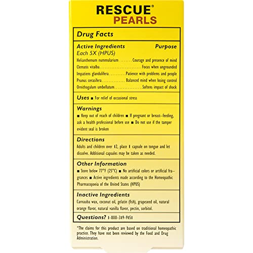 RESCUE Pearls on-tongue use: place capsule and let it dissolve