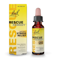 RESCUE Remedy 10ml bottle close-up highlighting compact on-the-go design
