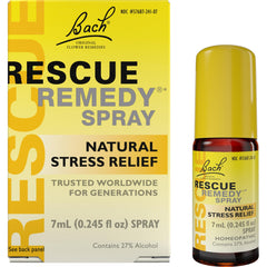 RESCUE Remedy spray bottle for quick calm during busy days.