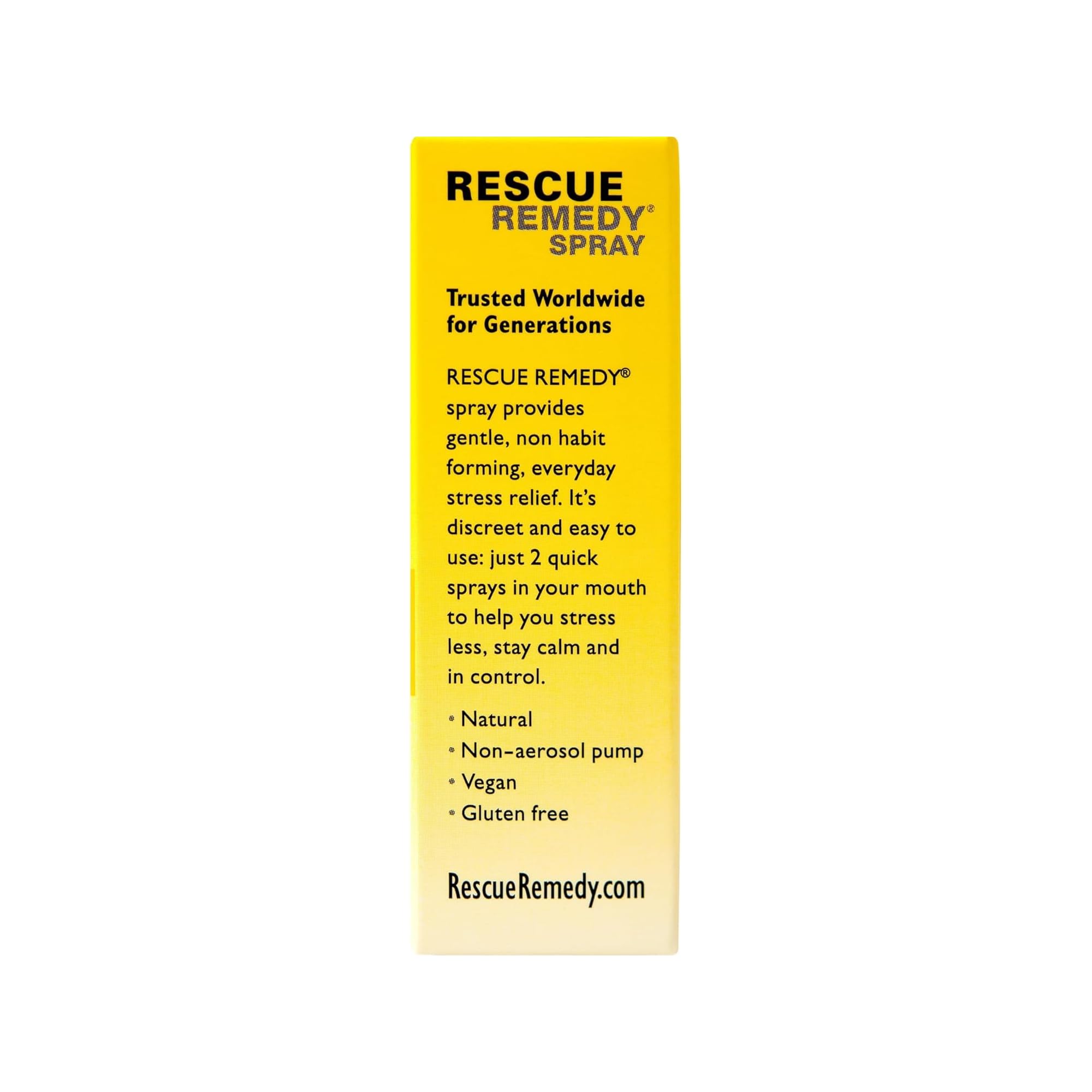 RESCUE Remedy Spray packaging box displayed for gift-ready reassurance.