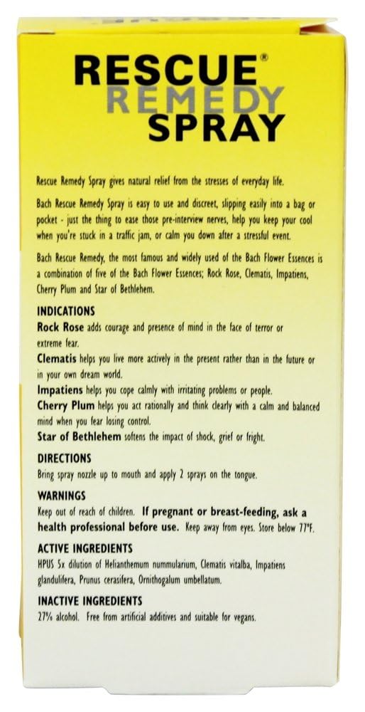 RESCUE Rescue Remedy Spray packaging on display for discreet use anywhere.