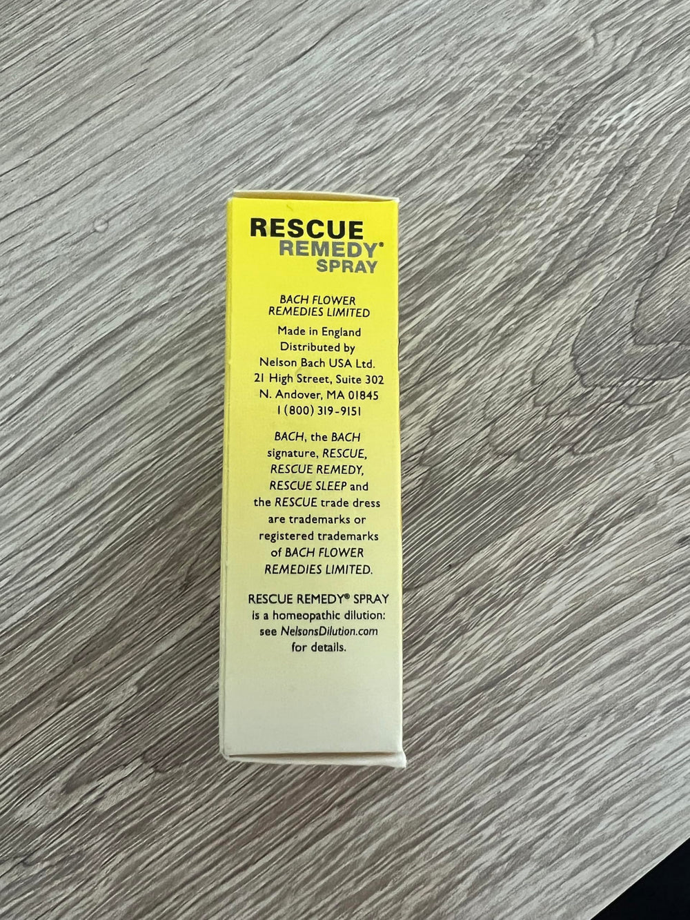 RESCUE Remedy storage temperature notes to keep product quality.