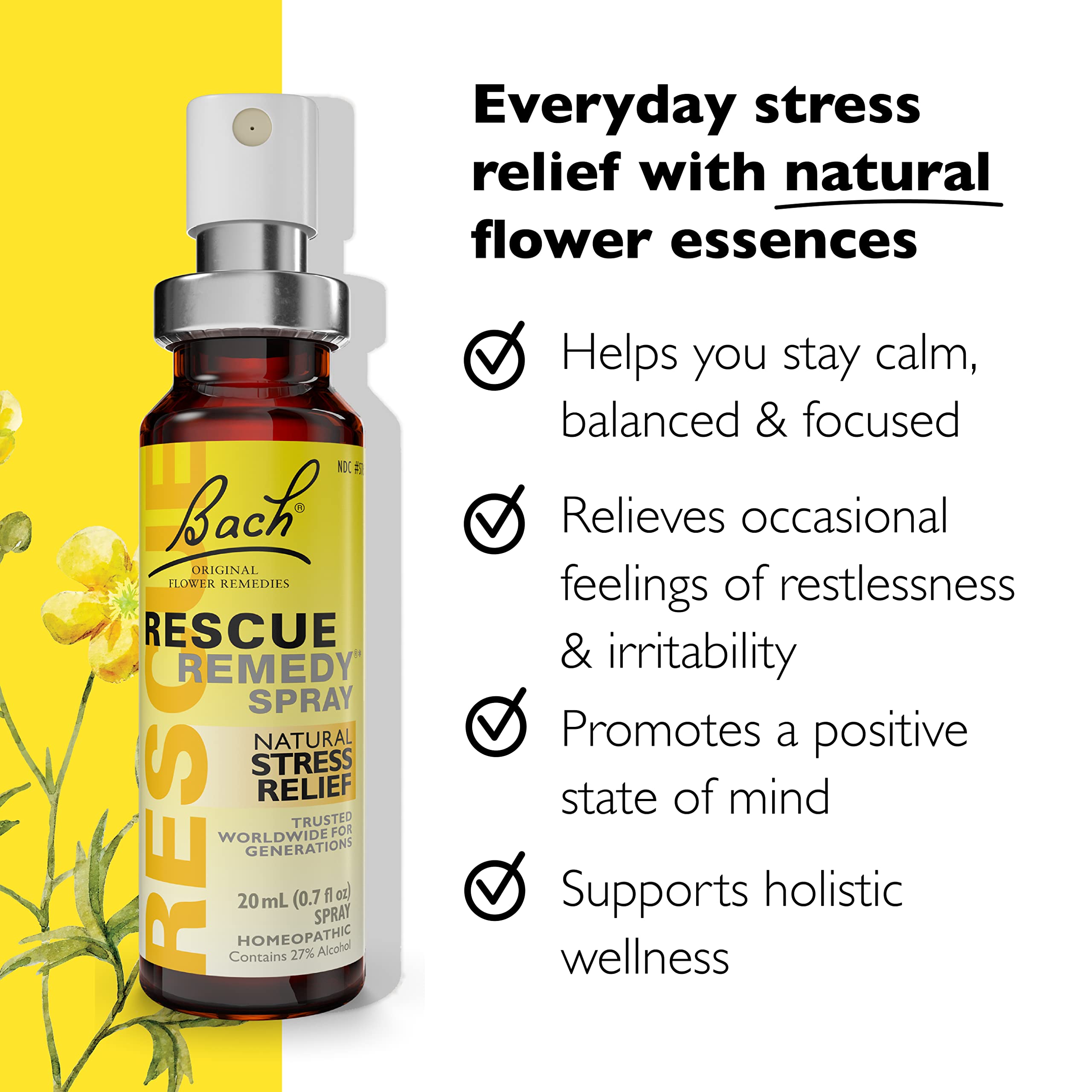 RESCUE REMEDY vegan plant-based formula supports everyday balance