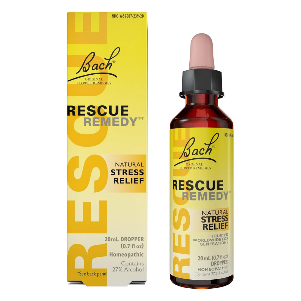 Vegan sugar-free label on RESCUE REMEDY packaging