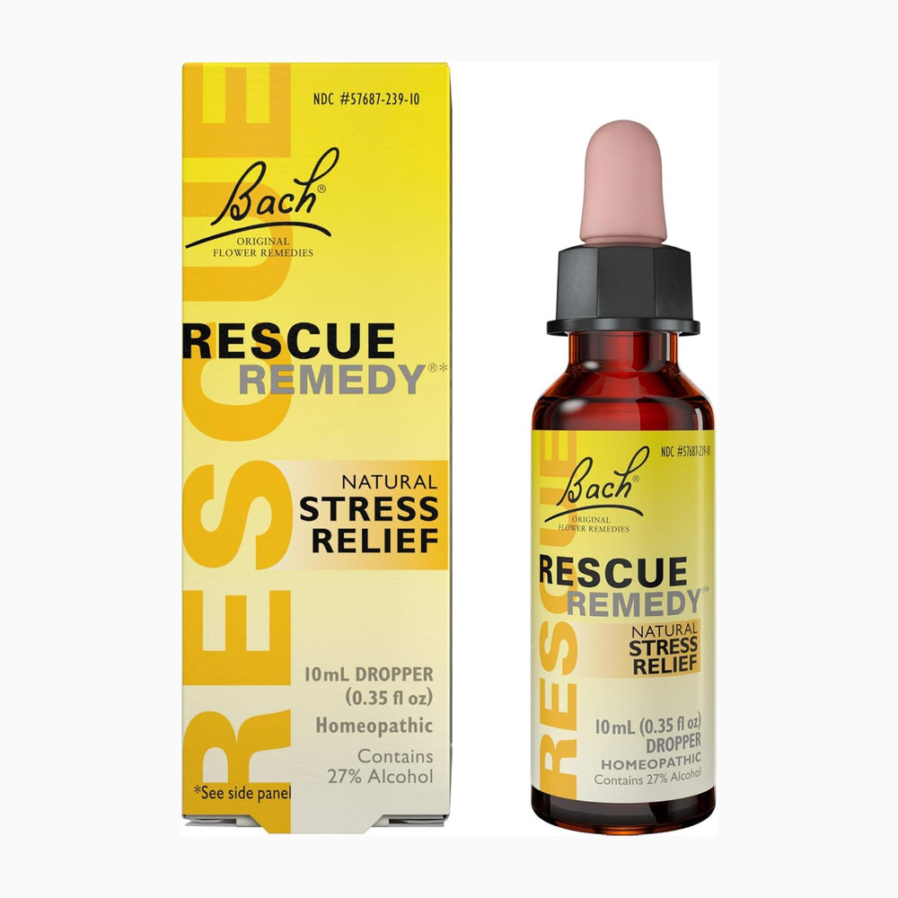 Label highlights gentle, non-habit forming formula of Rescue Remedy.