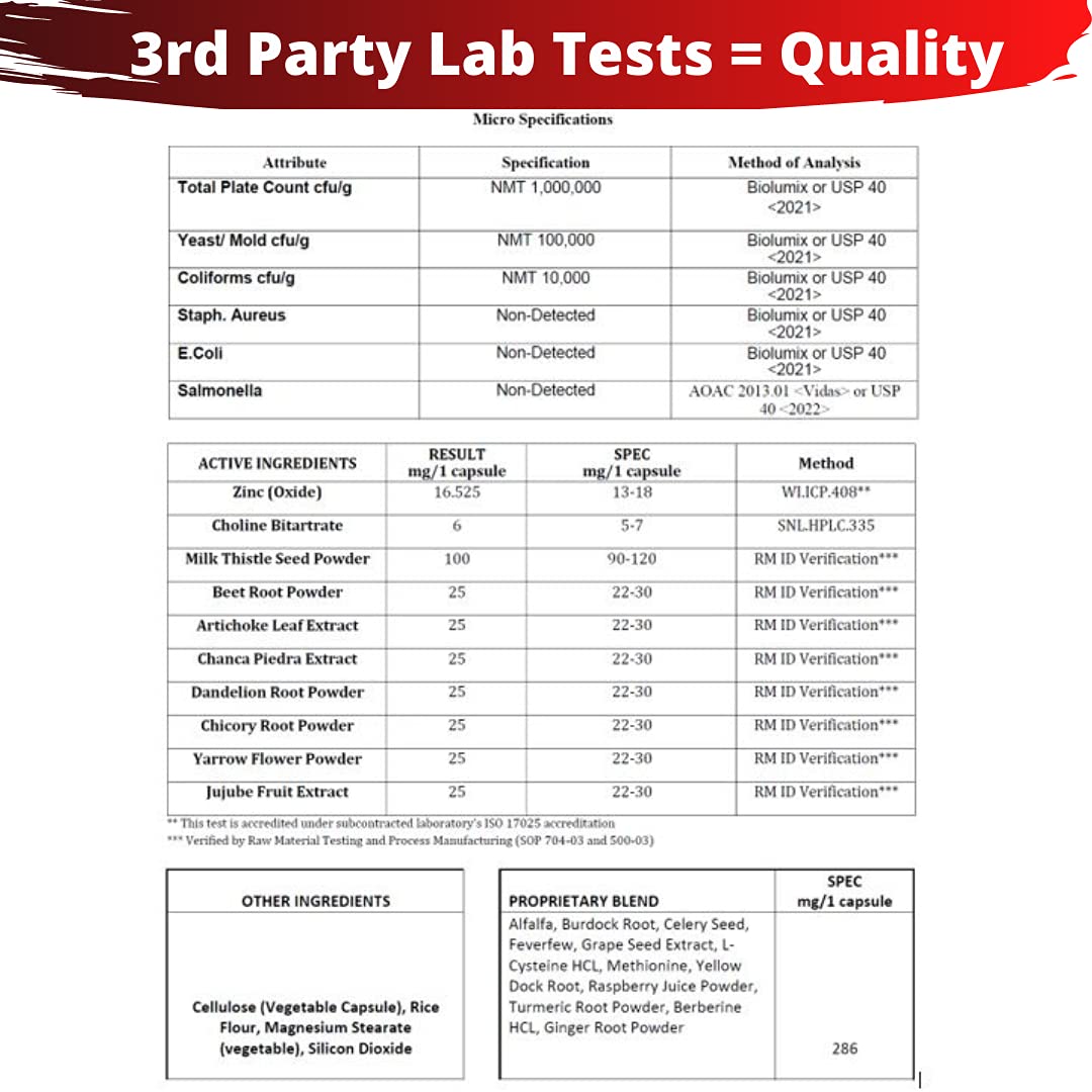 Research Labs Liver Detox label emphasizes digestive support and bile production