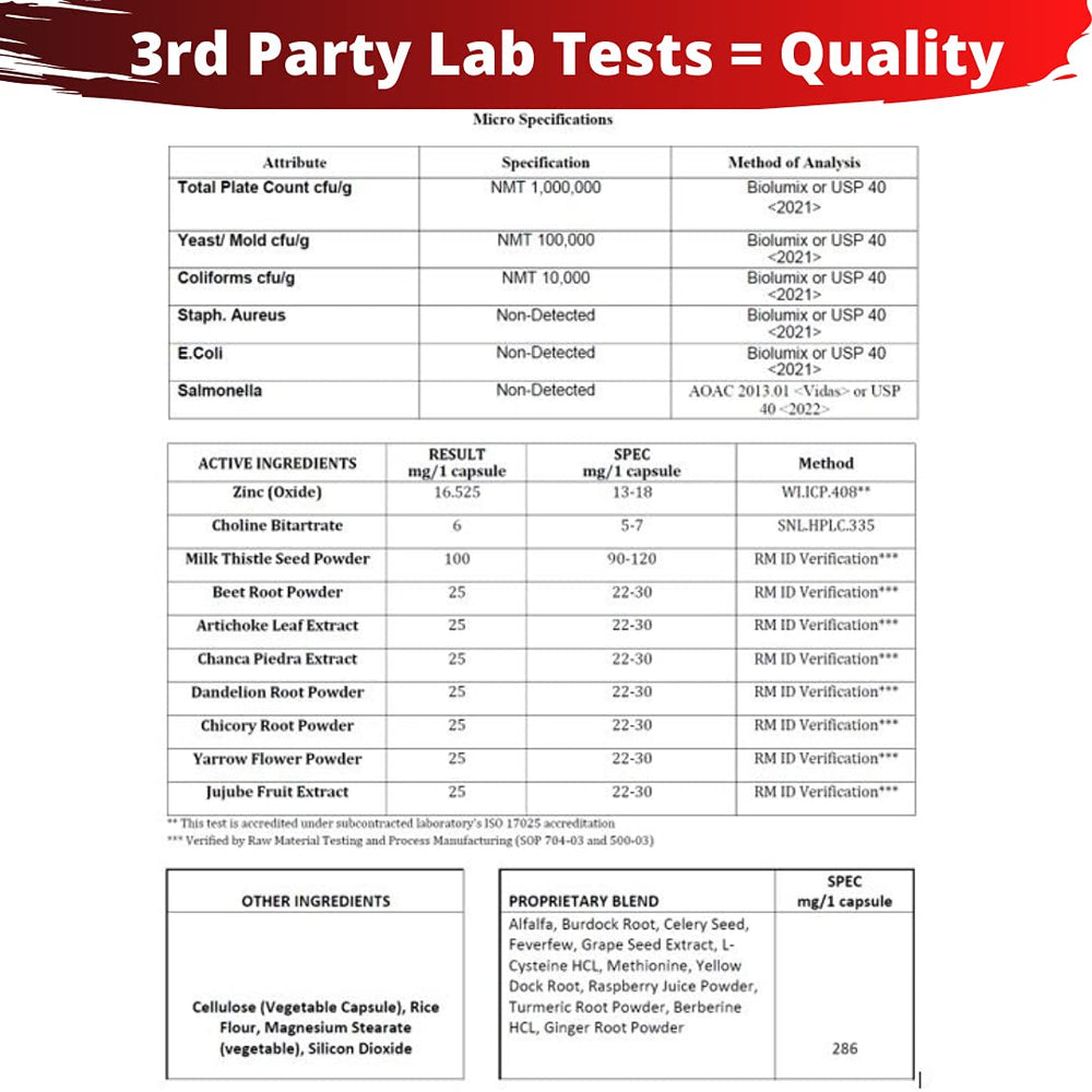 Research Labs Liver Detox label emphasizes digestive support and bile production