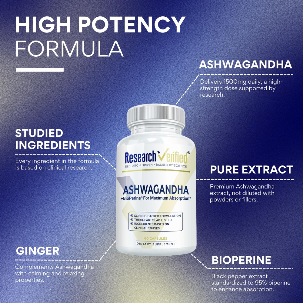 Research Verified Ashwagandha capsules offered in vegan form.