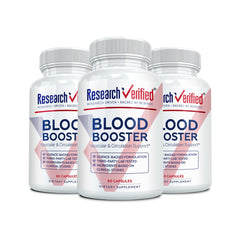 Research Verified Blood Booster capsules closeup for everyday cardiovascular support