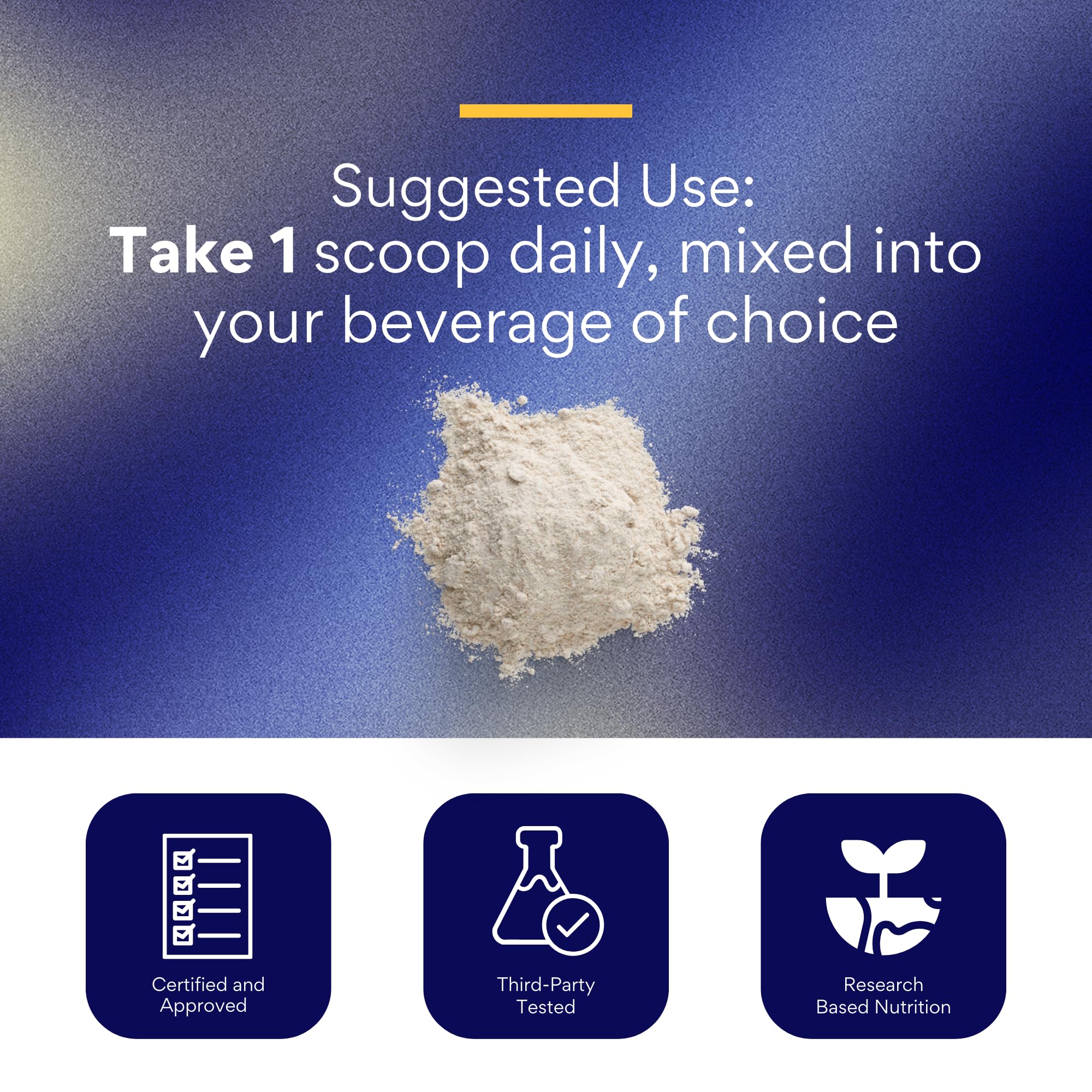 Research Verified Collagen Powder container indicates 30 scoops per container
